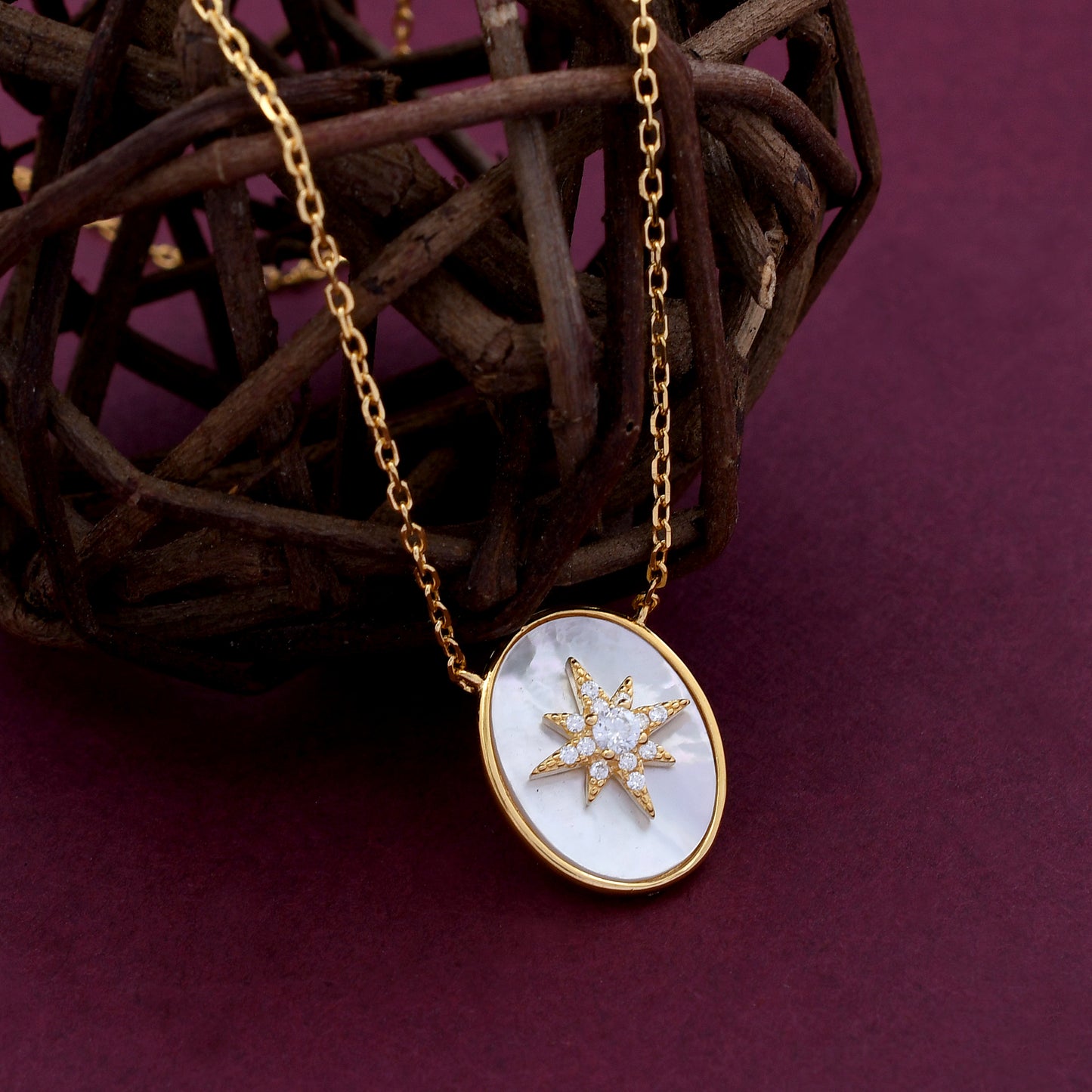 Coin Star Design 925 Sterling Silver Pendant