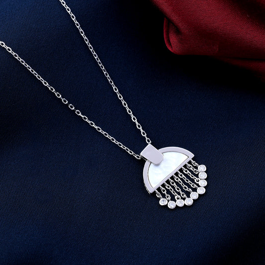 Semi Circle Design 925 Sterling Silver Pendant