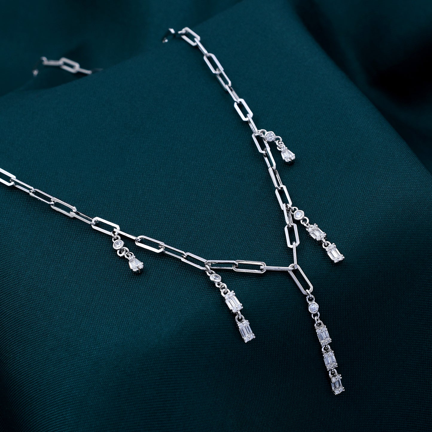 Ice Rain Design 925 Sterling Silver Necklace