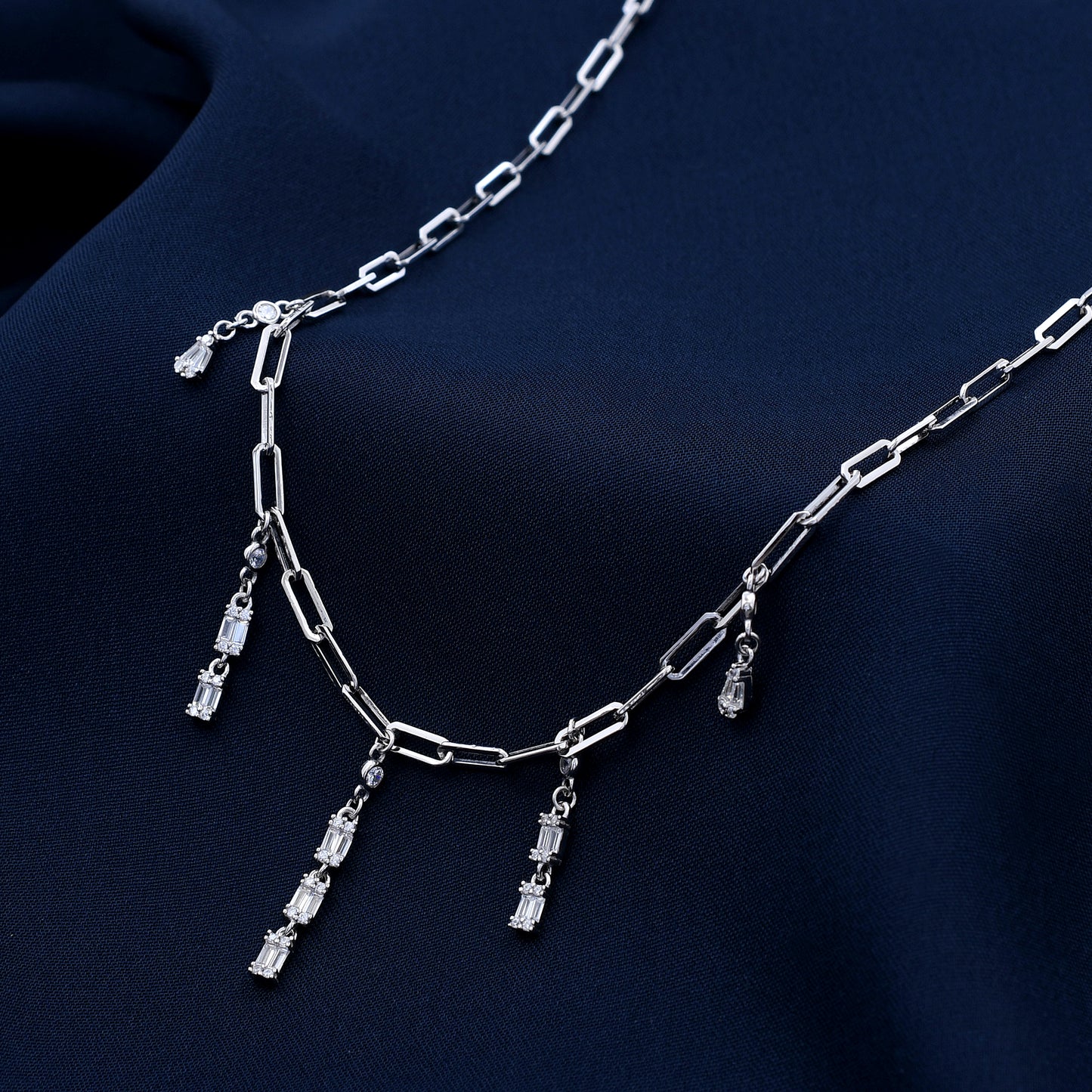Ice Rain Design 925 Sterling Silver Necklace