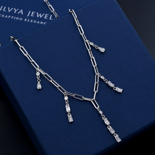 Ice Rain Design 925 Sterling Silver Necklace