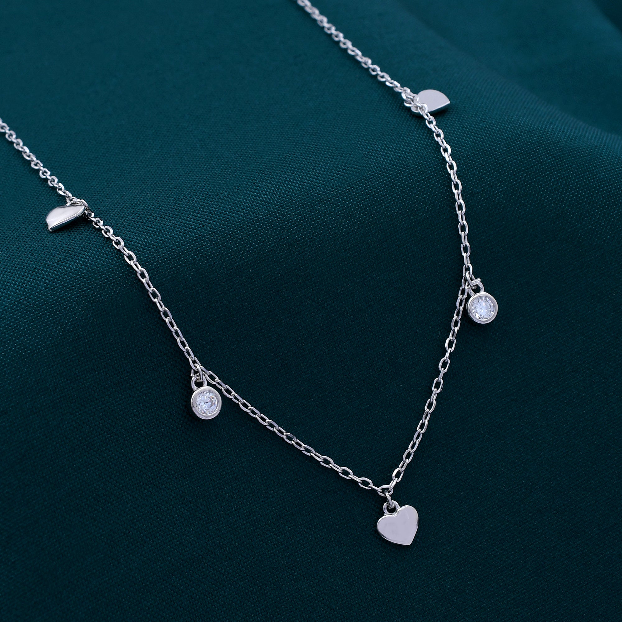 Triple Heart 925 Sterling Silver Necklace