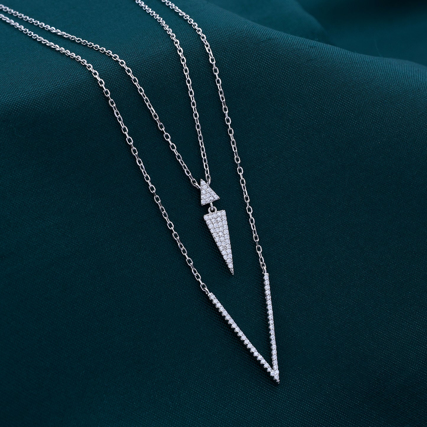 Arrow Layered 925 Sterling Silver Necklace
