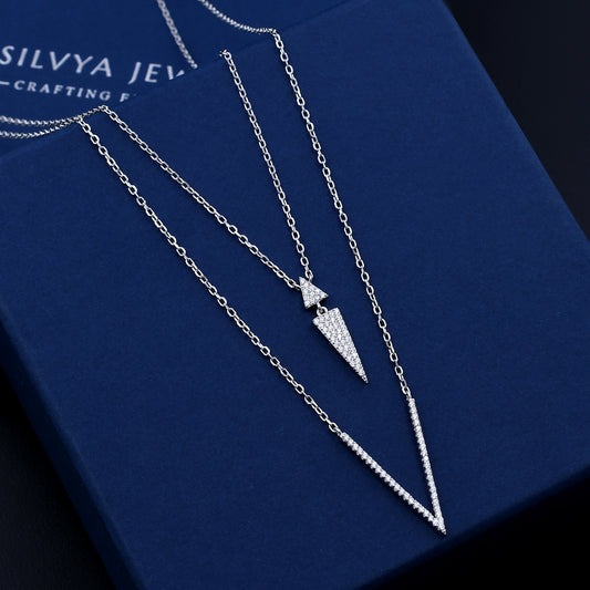 Arrow Layered 925 Sterling Silver Necklace