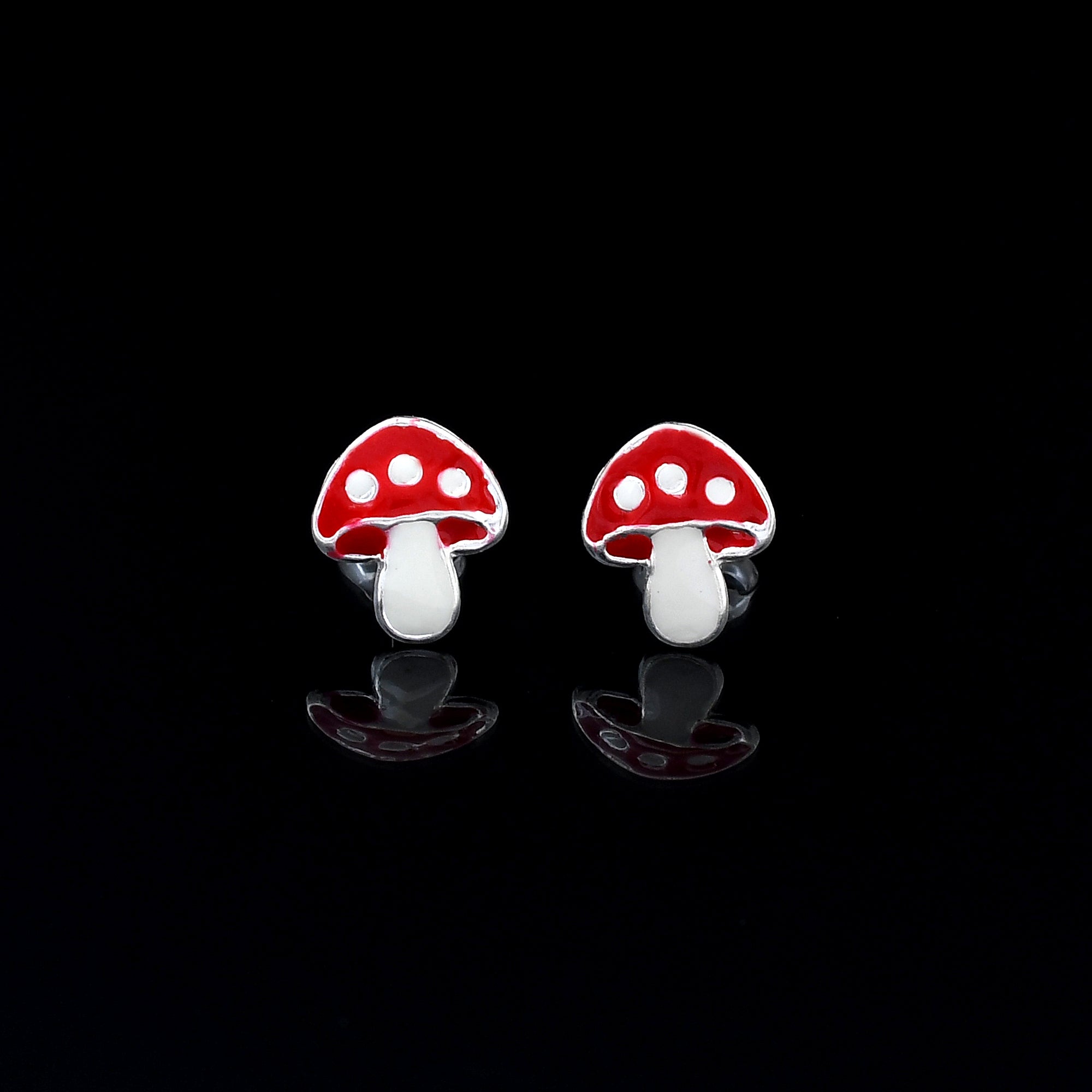 Mushroom design 925 Sterling Silver Studs