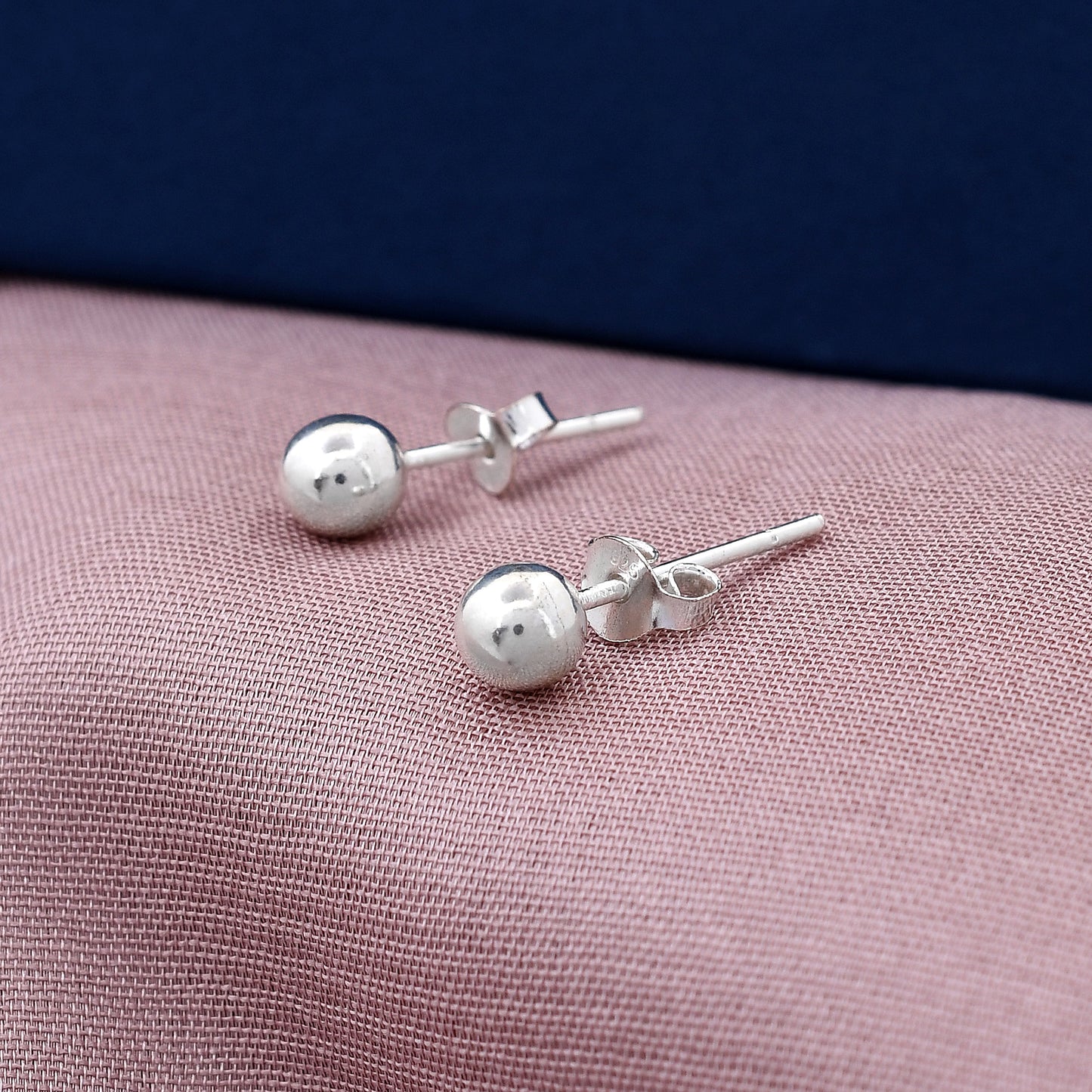 Pearl Hook Design 925 Sterling Silver Studs