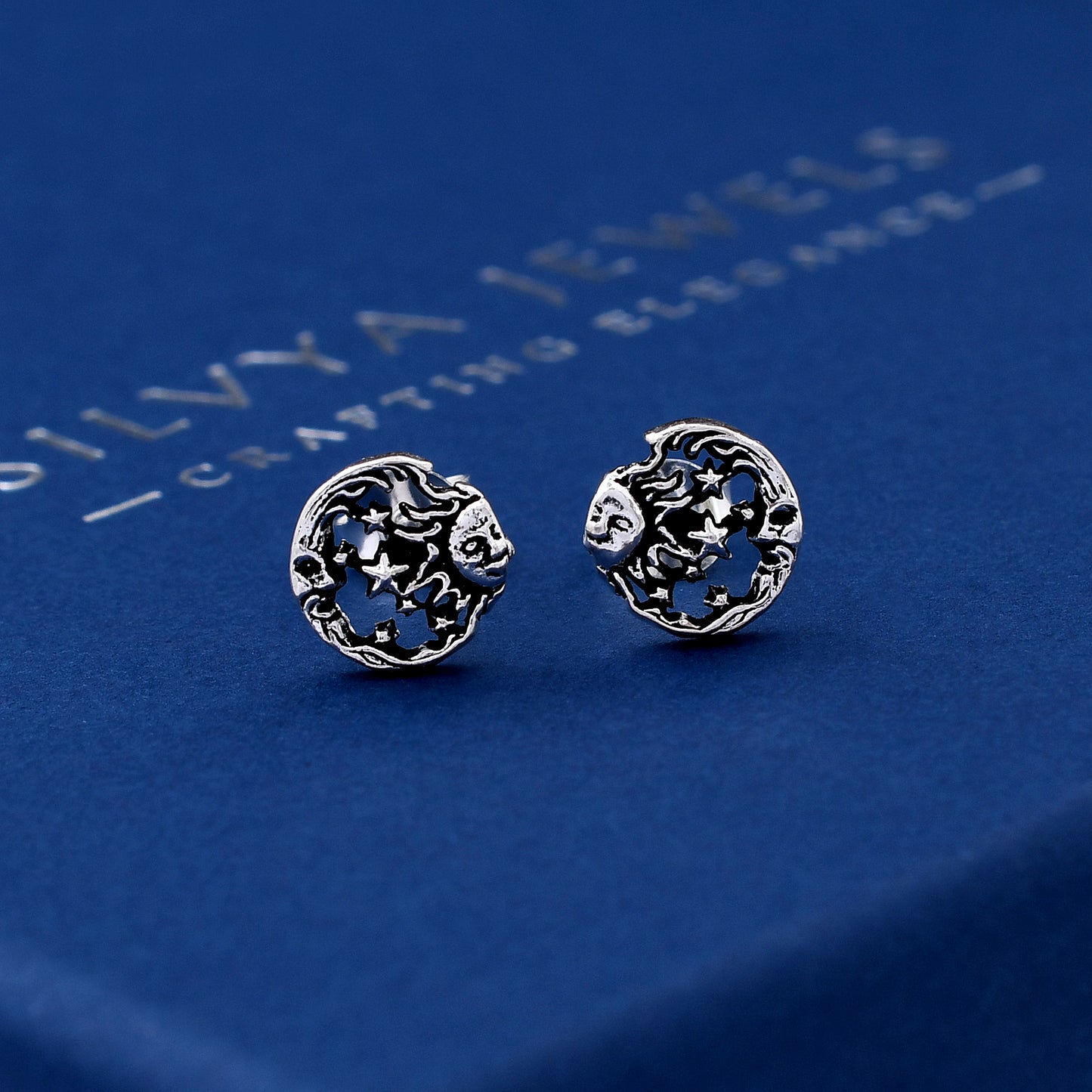 Sun Filigree 925 Sterling Silver Studs