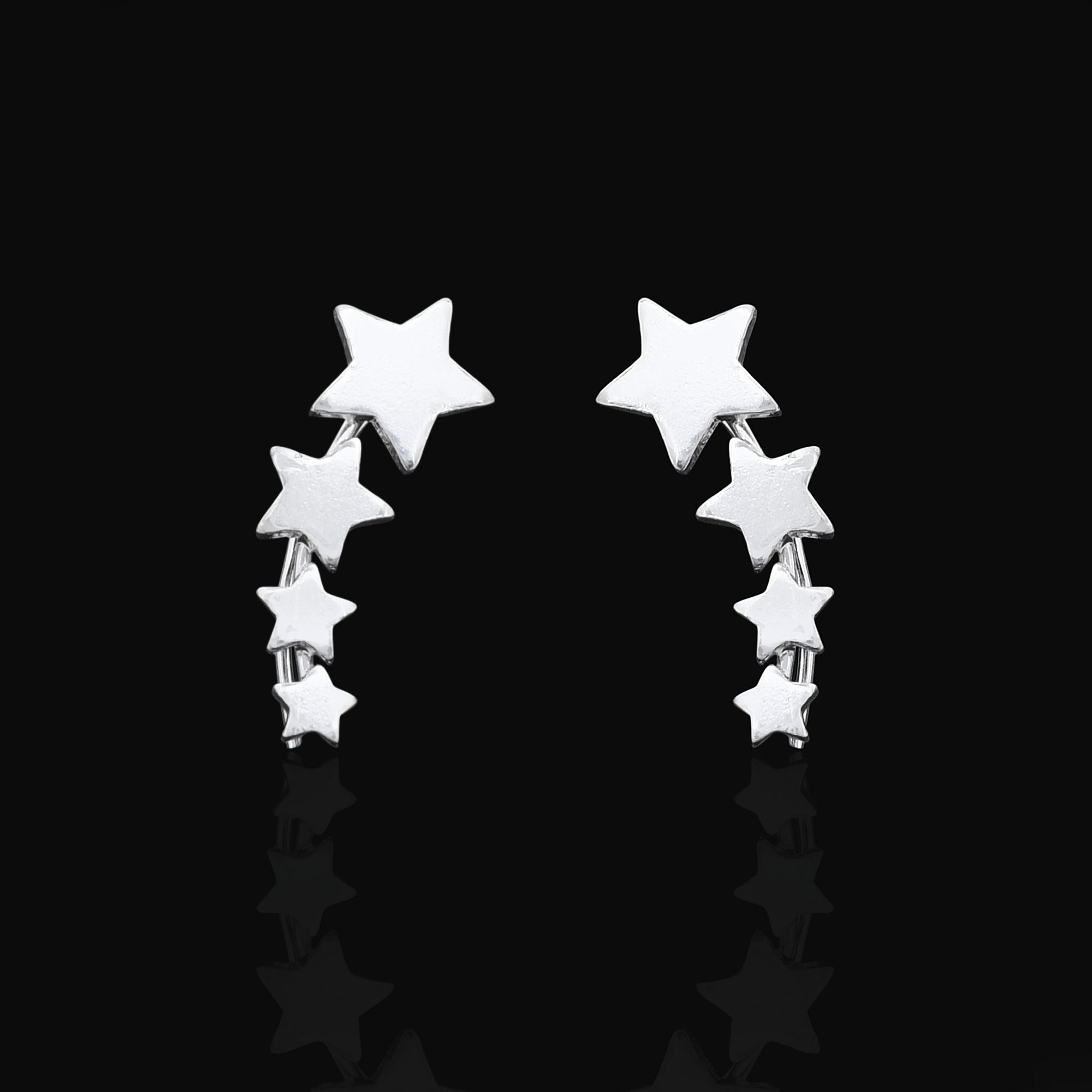 Four Star Design 925 Sterling Silver Studs