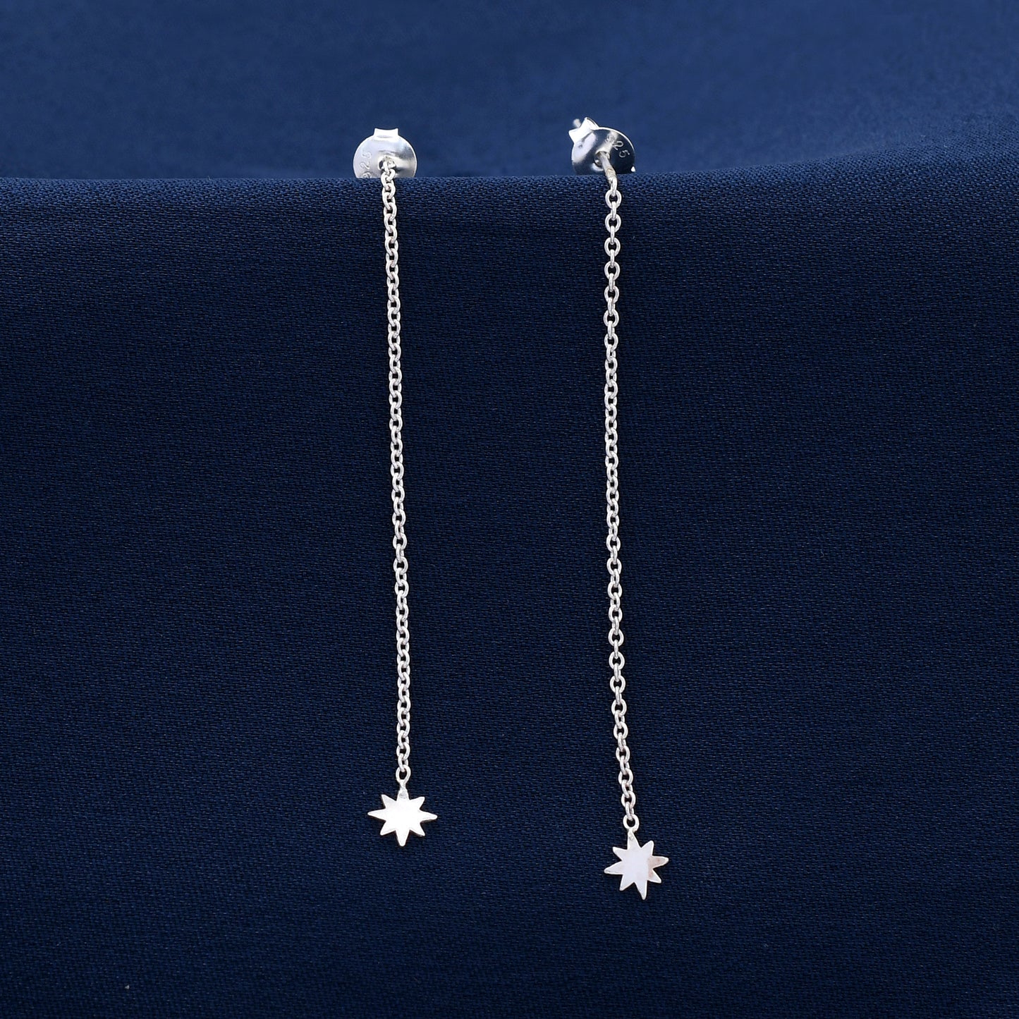 Light Weight Star Design 925 Sterling Silver Earring