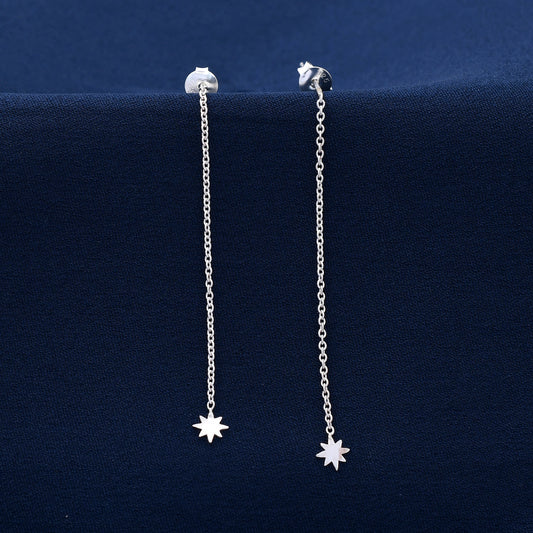 Light Weight Star Design 925 Sterling Silver Earring