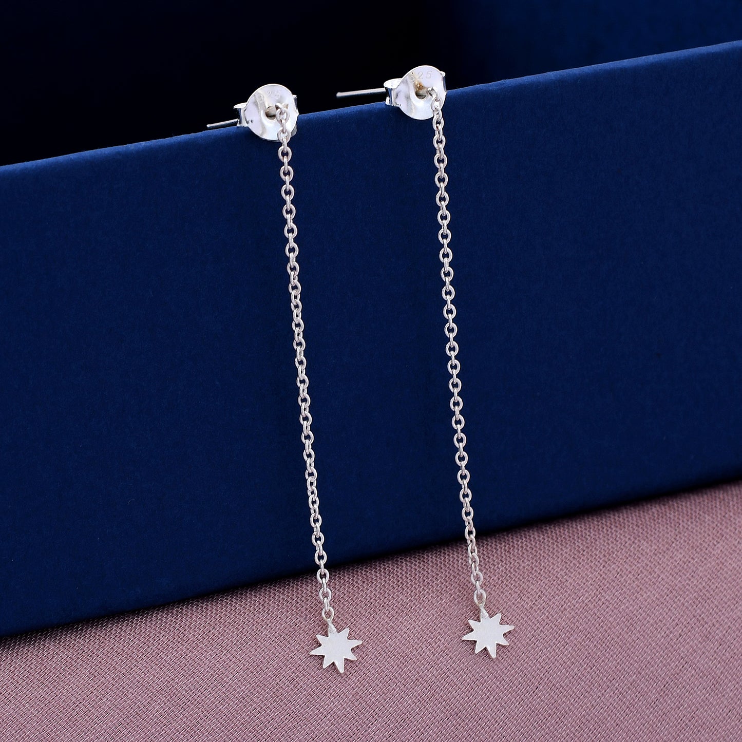 Light Weight Star Design 925 Sterling Silver Earring