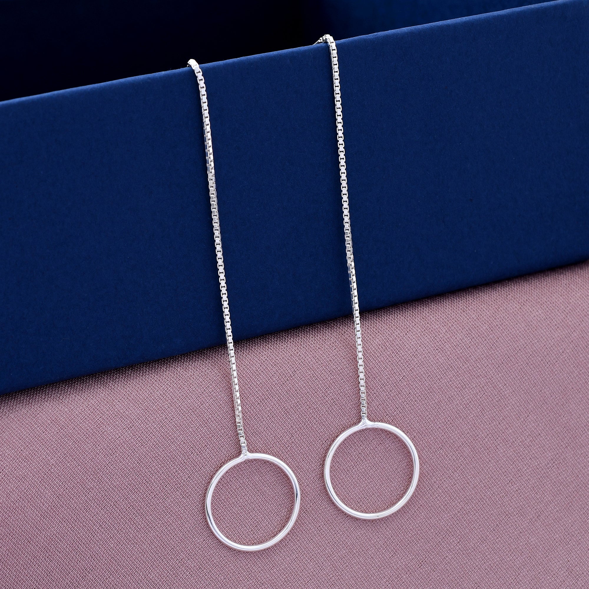 Circle Chain Design 925 Sterling Silver Earring