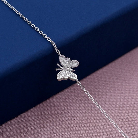 Unique Butterfly Design 925 Sterling Silver Bracelet