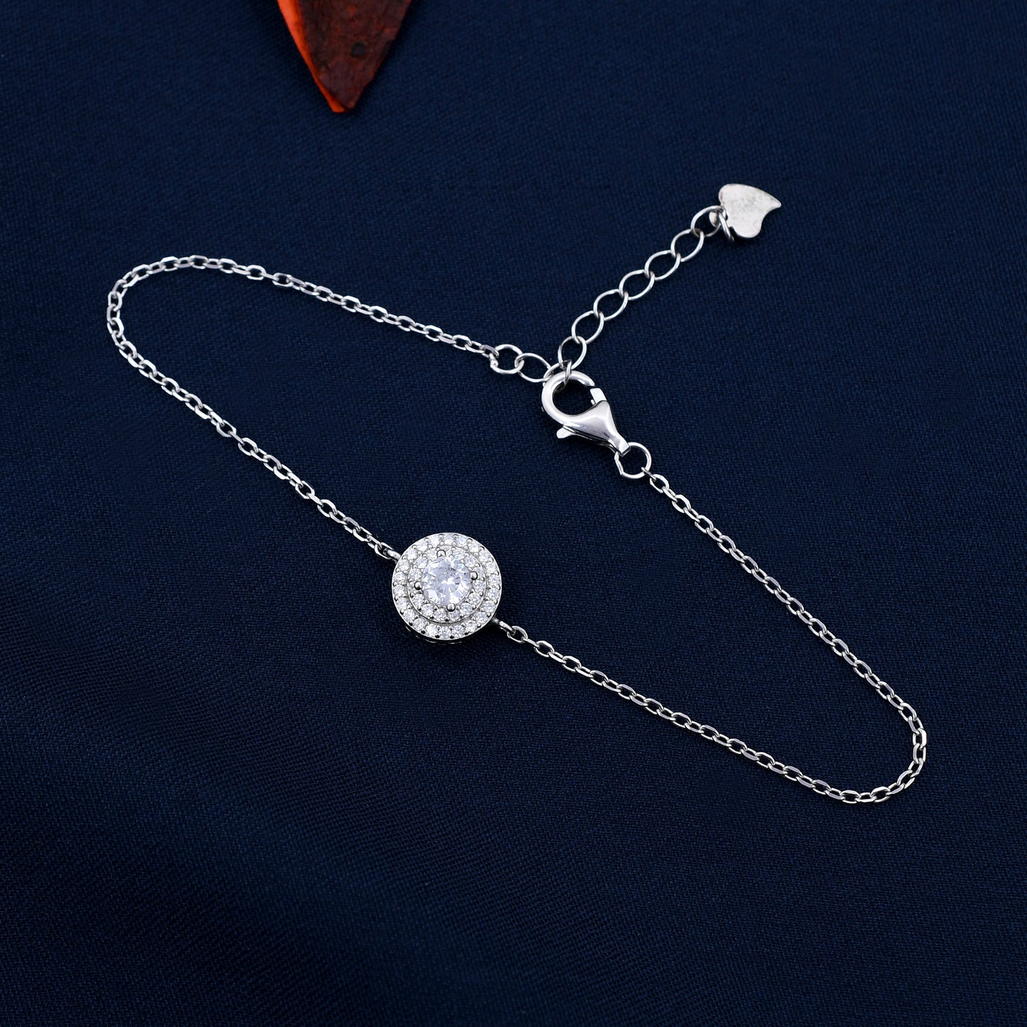 Solitaire Diamond 925 Sterling Silver Bracelet