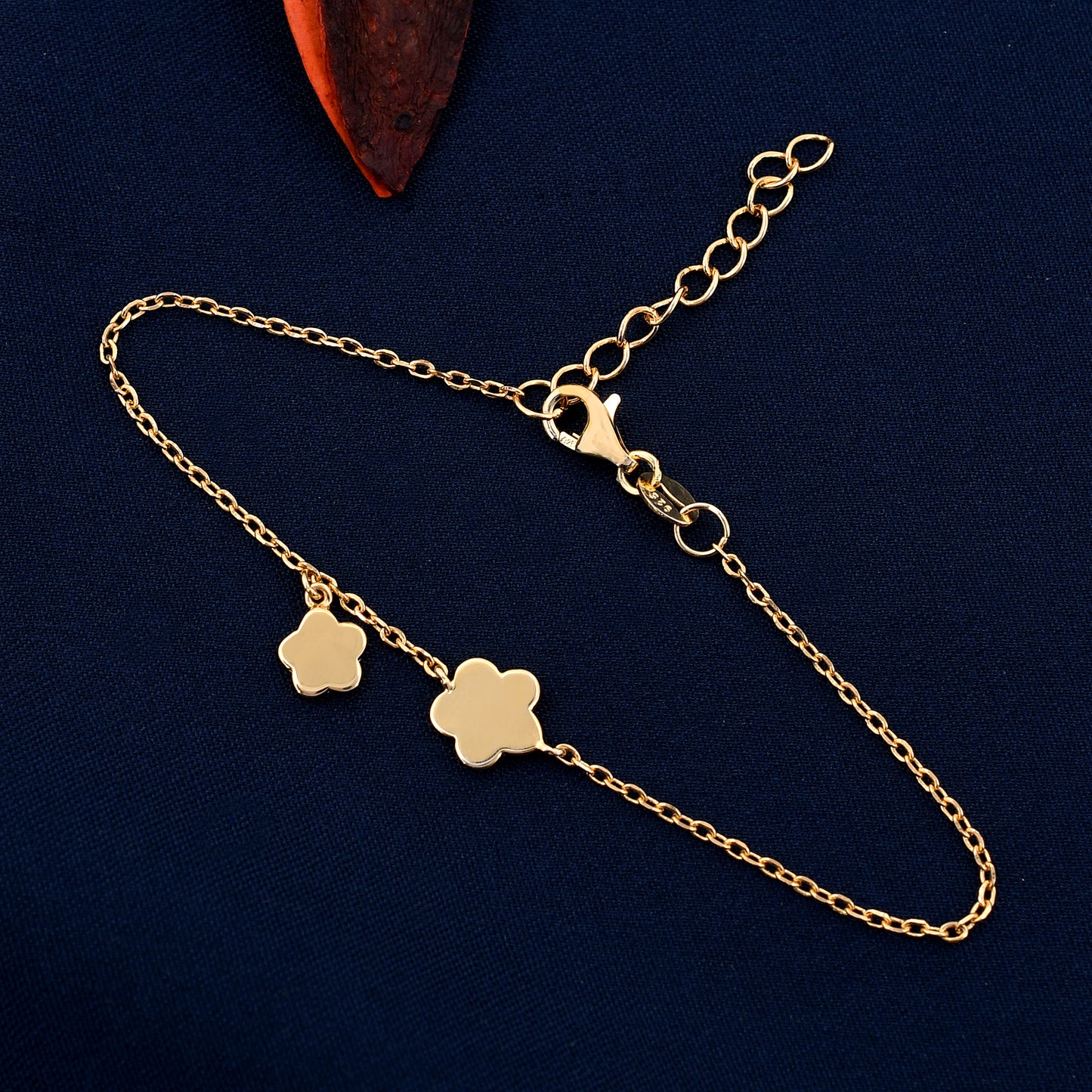 Flower Design 925 Sterling Silver Bracelet
