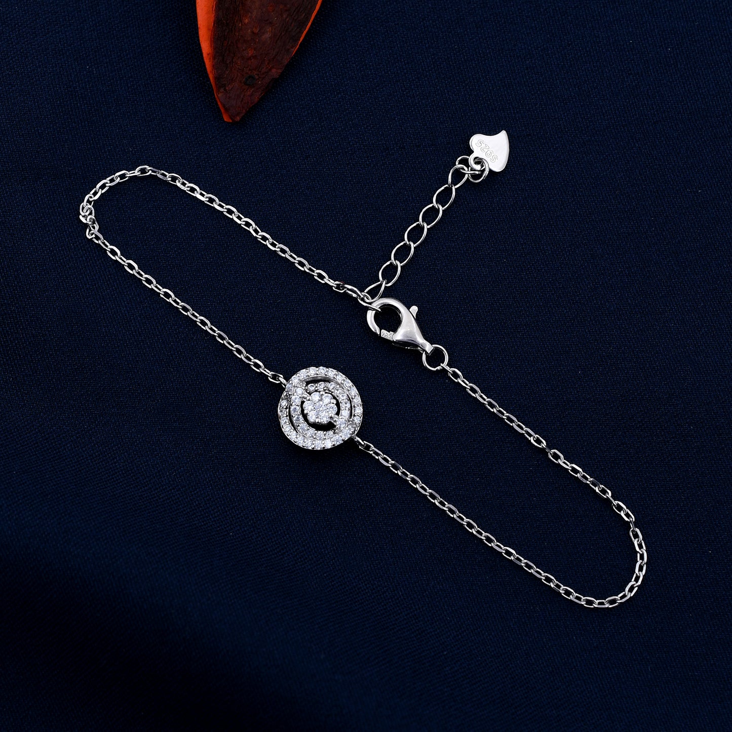 Round Shape 925 Sterling Silver Bracelet