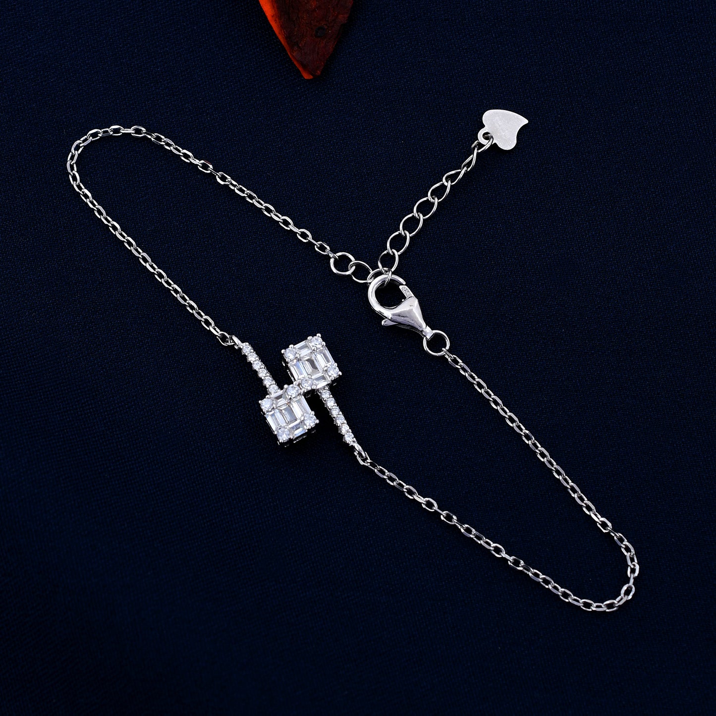 Zircon Cluster 925 Sterling Silver Bracelet