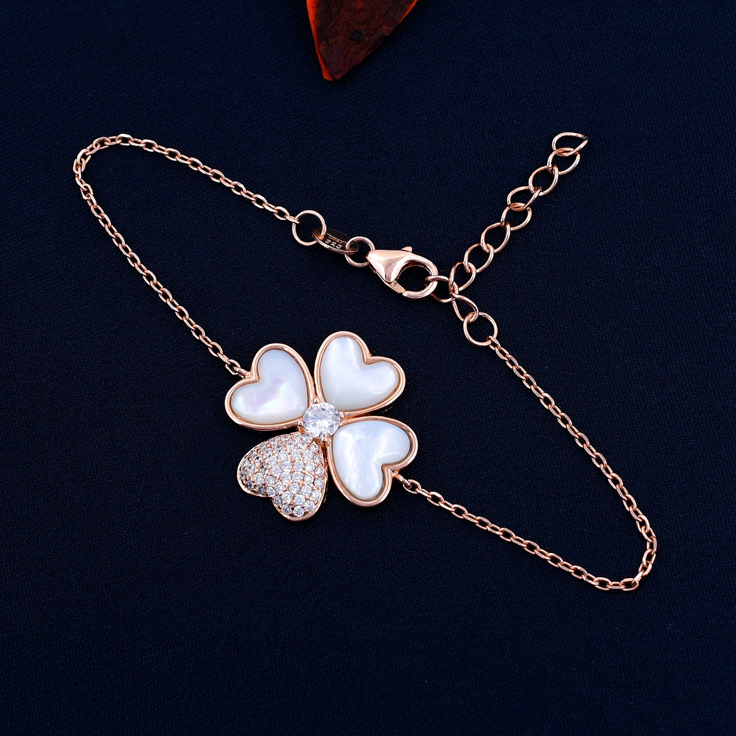 Rose Gold MOP Desigen 925 Sterling Silver Bracelet