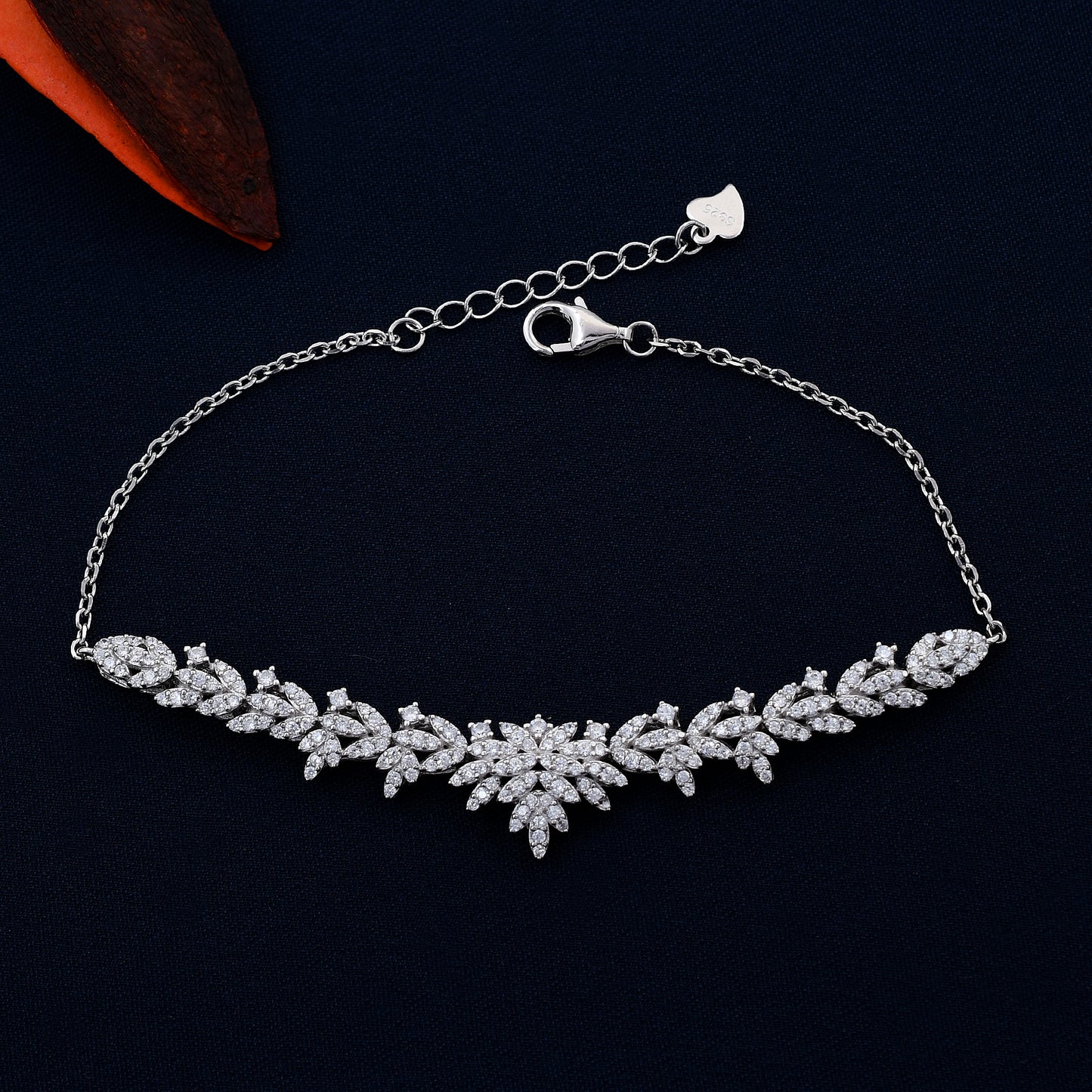 Crystal Zircon 925 Sterling Silver Bracelet