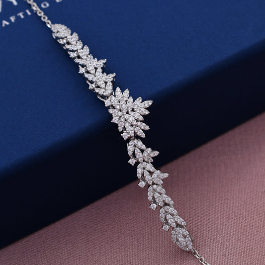 Crystal Zircon 925 Sterling Silver Bracelet