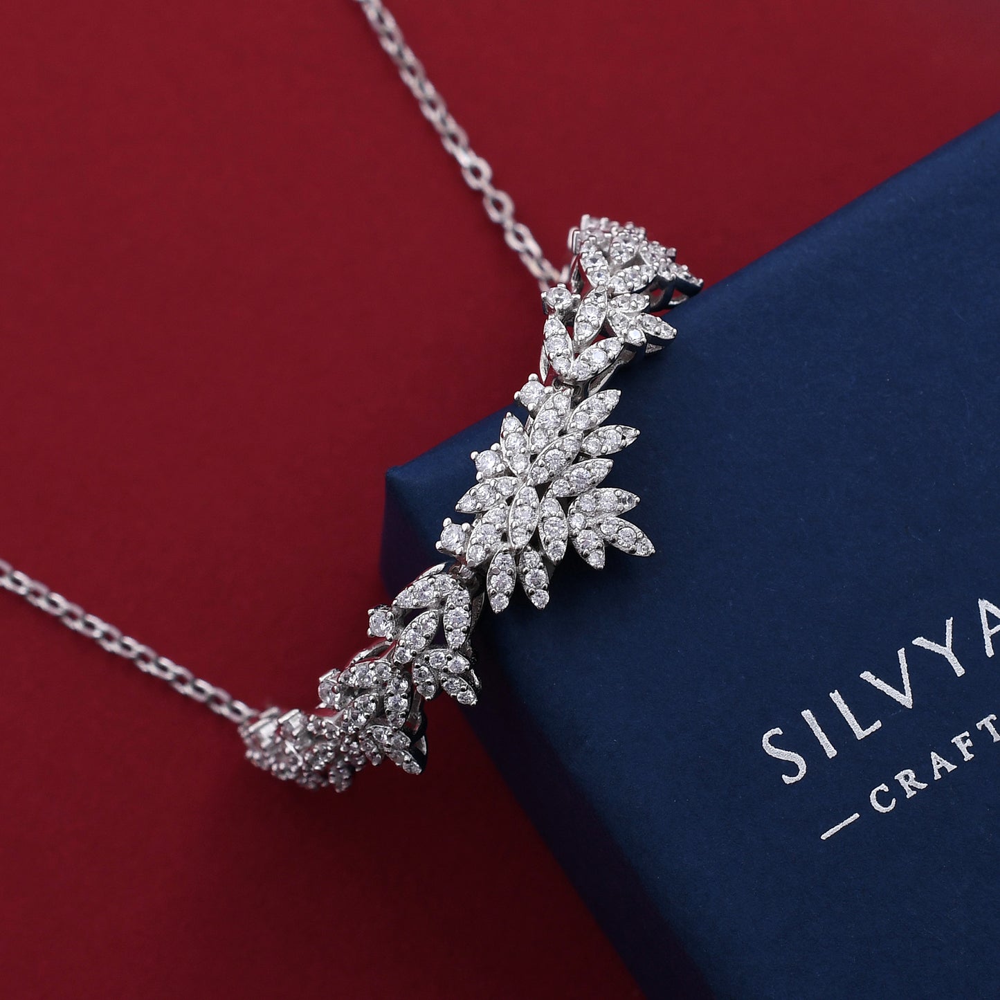 Crystal Zircon 925 Sterling Silver Bracelet