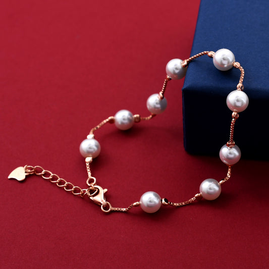 White Pearls 925 Sterling Silver Bracelet