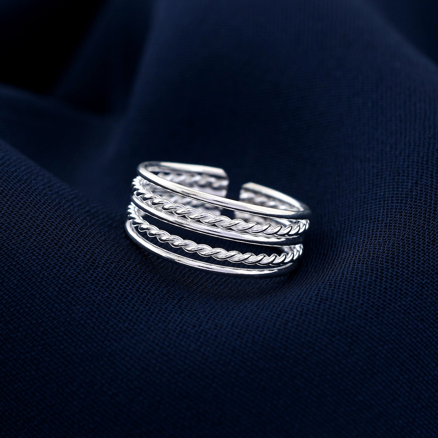Twisted Style 925 Sterling Silver Toe Ring