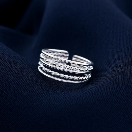 Twisted Style 925 Sterling Silver Toe Ring