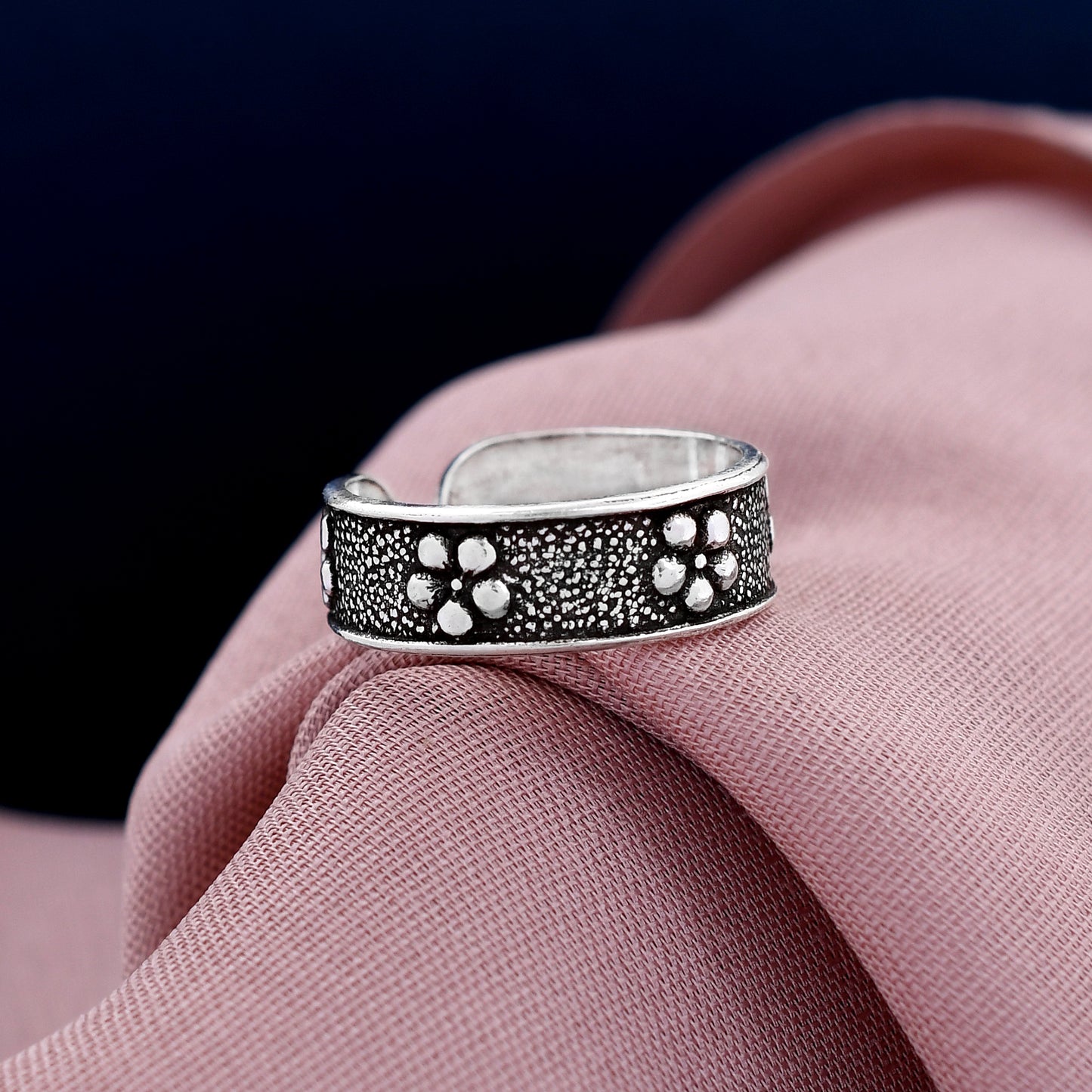 Flower Design 925 Sterling Silver Toe Ring