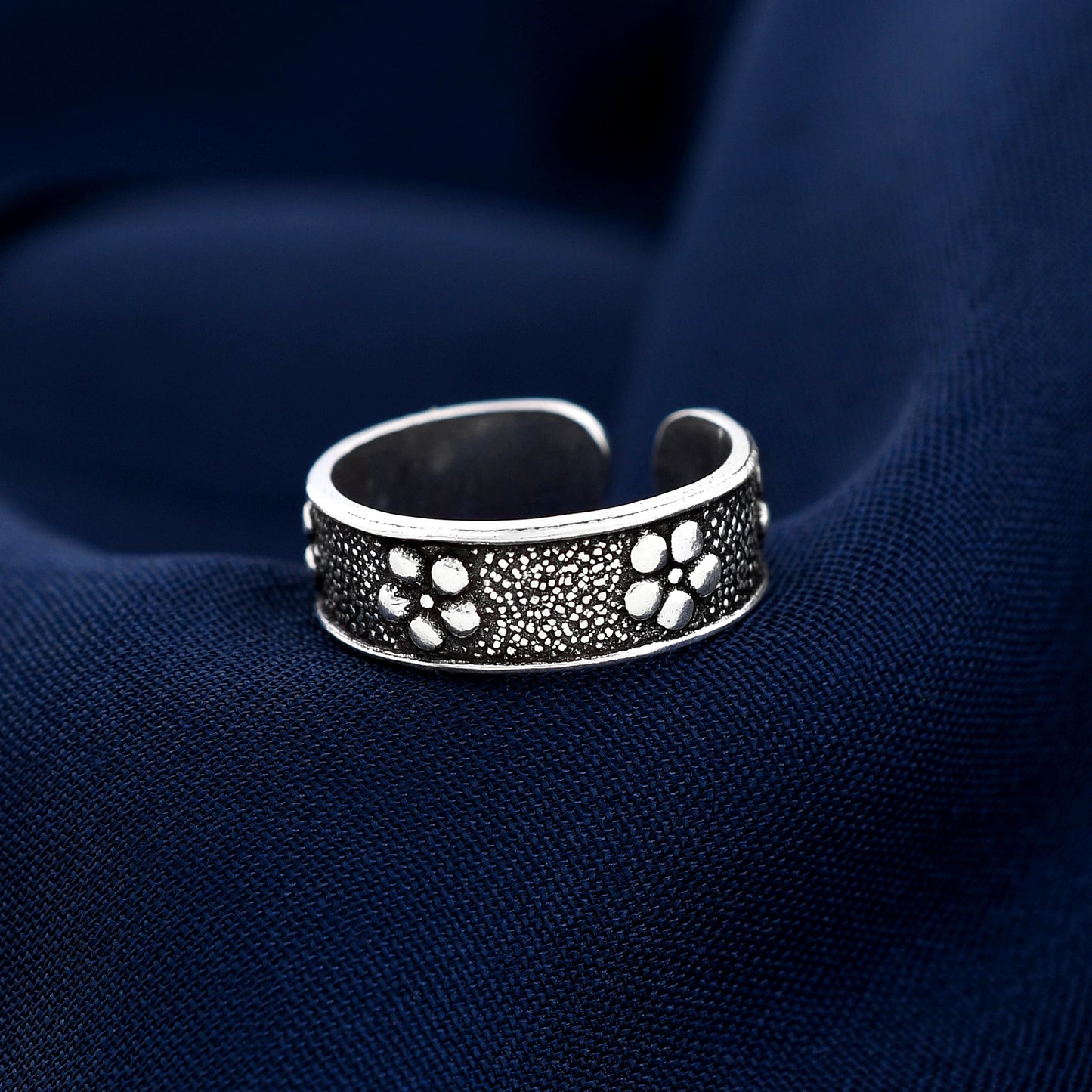 Flower Design 925 Sterling Silver Toe Ring