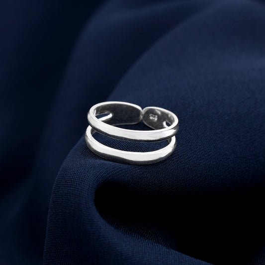 Double Band 925 Sterling Silver Toe Ring