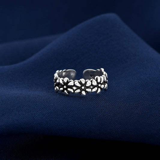 Flower 925 Sterling Silver Toe Ring