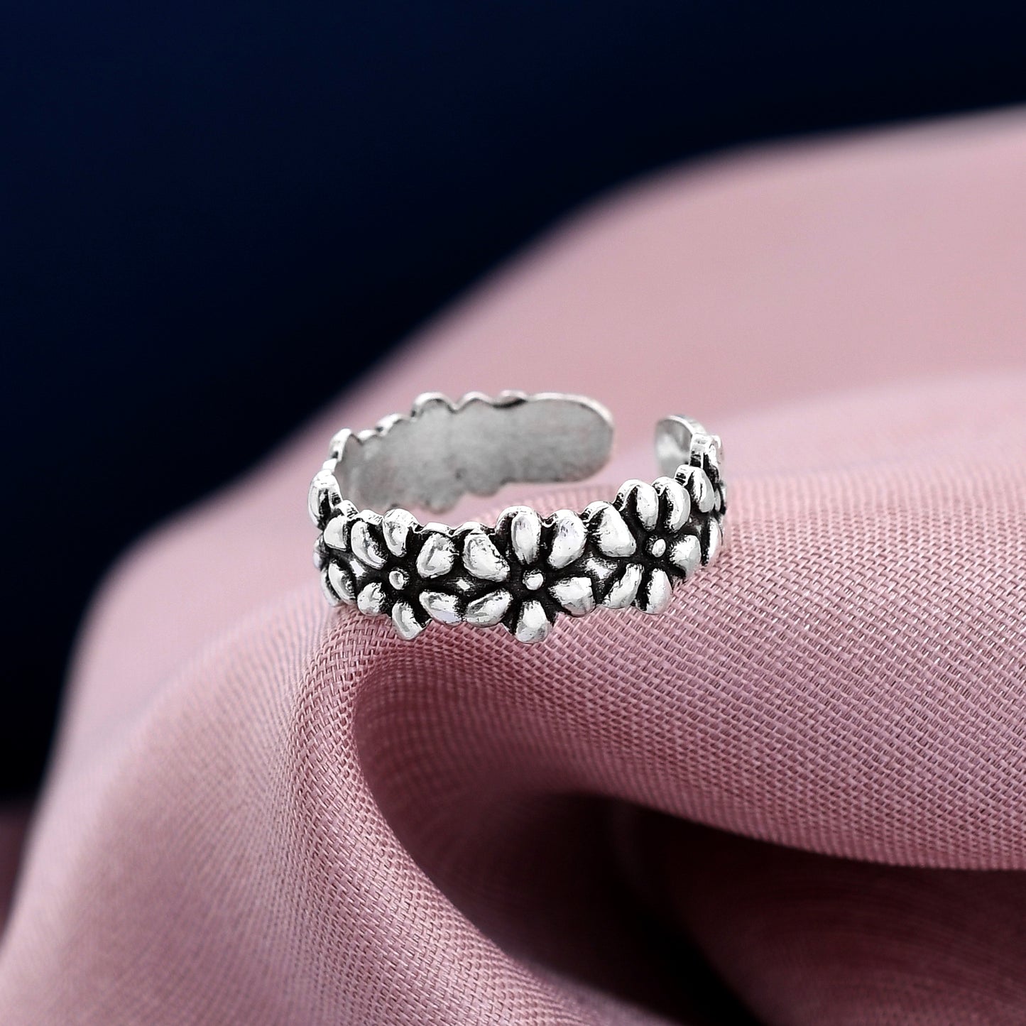 Flower 925 Sterling Silver Toe Ring