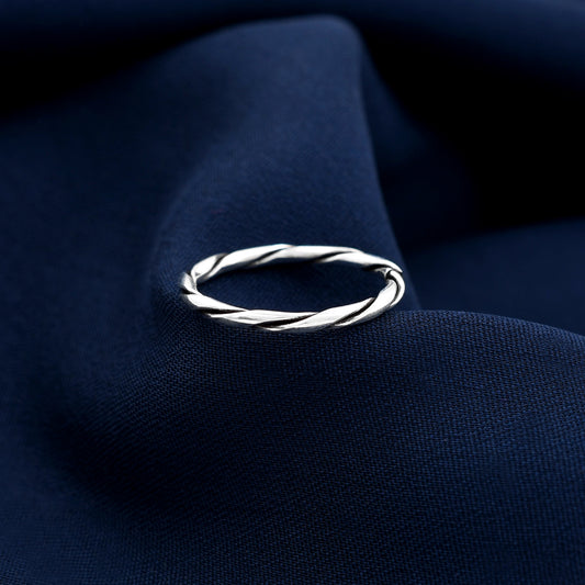 Twisted Wire Design 925 Sterling Silver Toe Ring