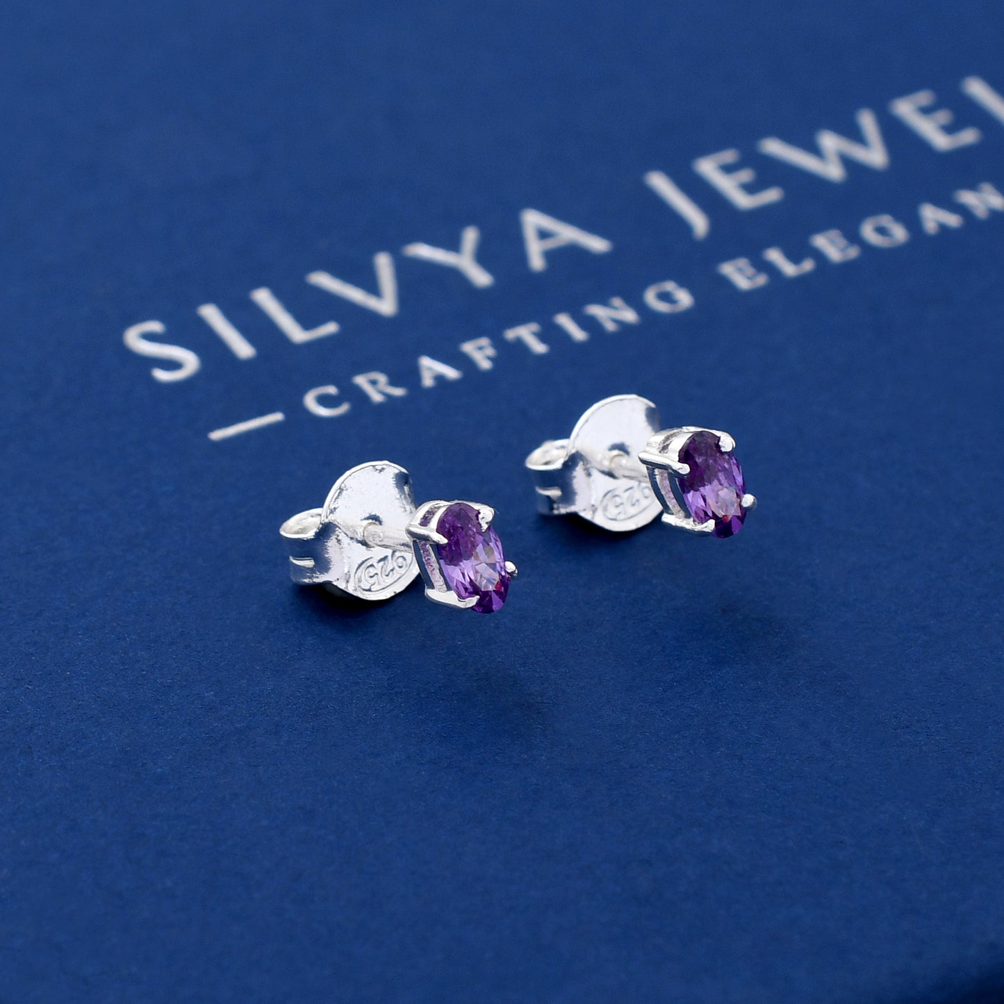 Citrine Duamond 925 Sterling Silver Studs