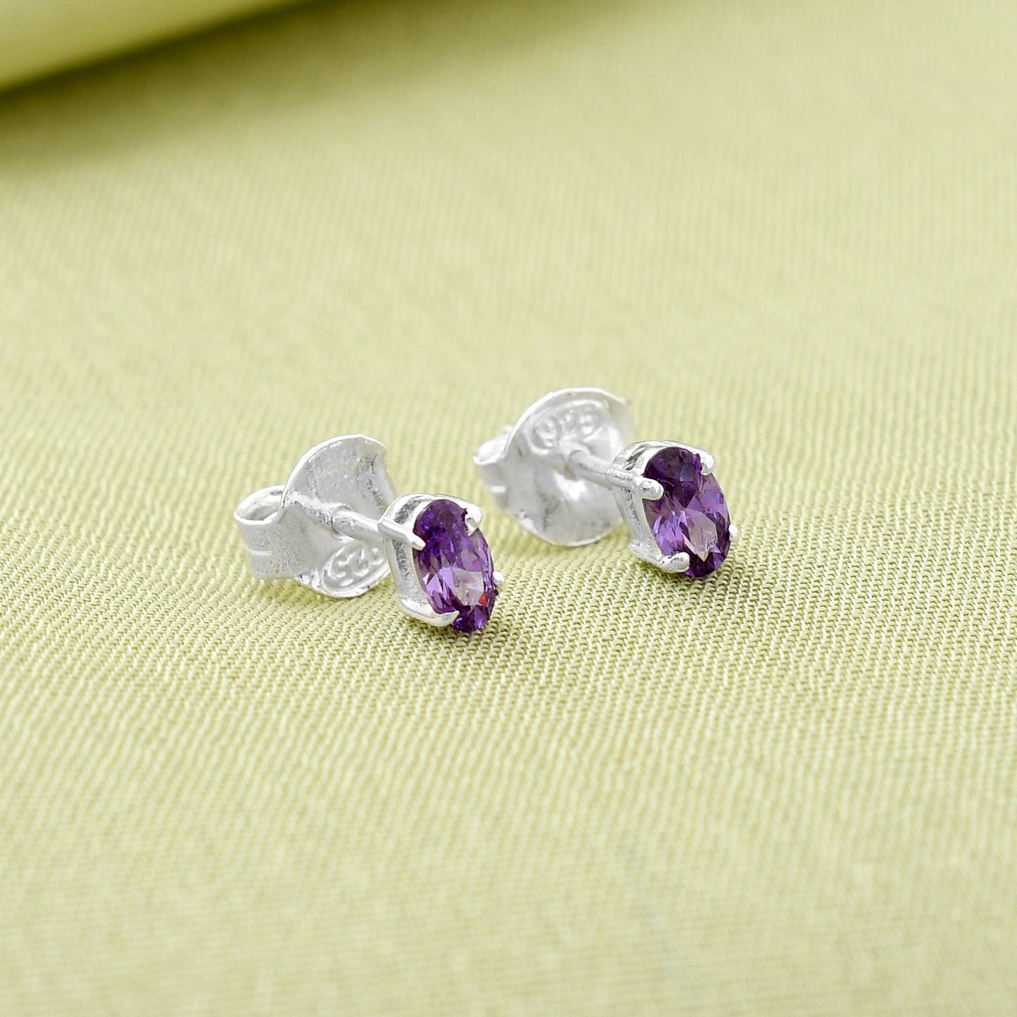 Citrine Duamond 925 Sterling Silver Studs