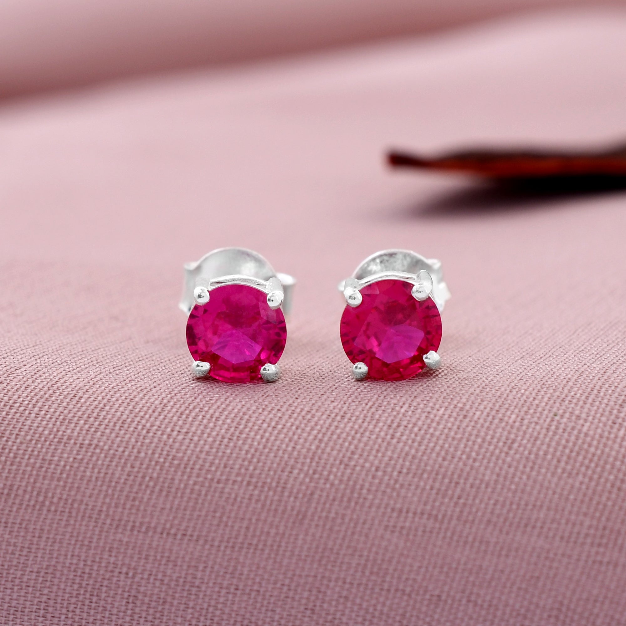 Rhodium Plated Shaped 925 Sterling Silver Studs