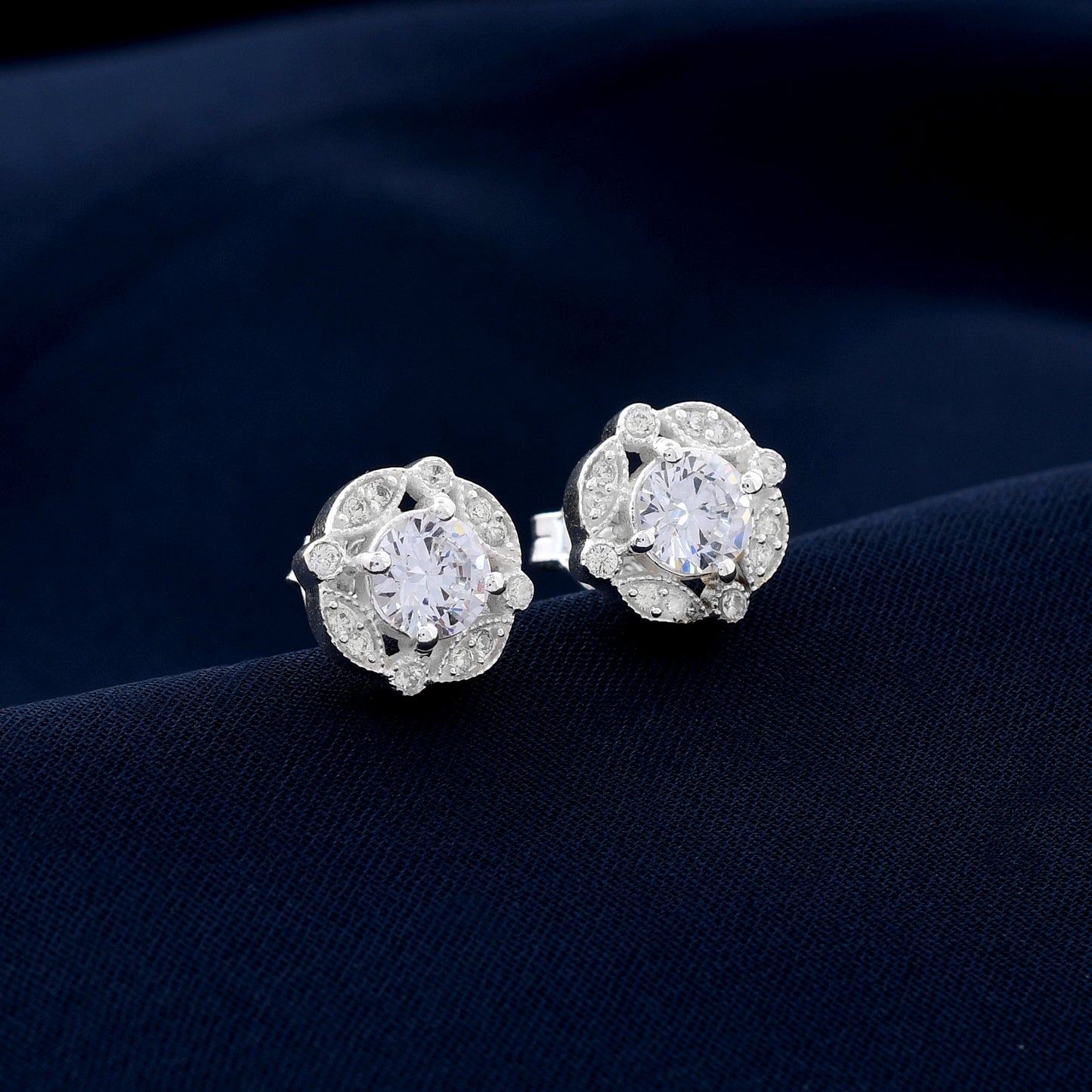 Emerald Cut Classic 925 Sterling Silver Studs