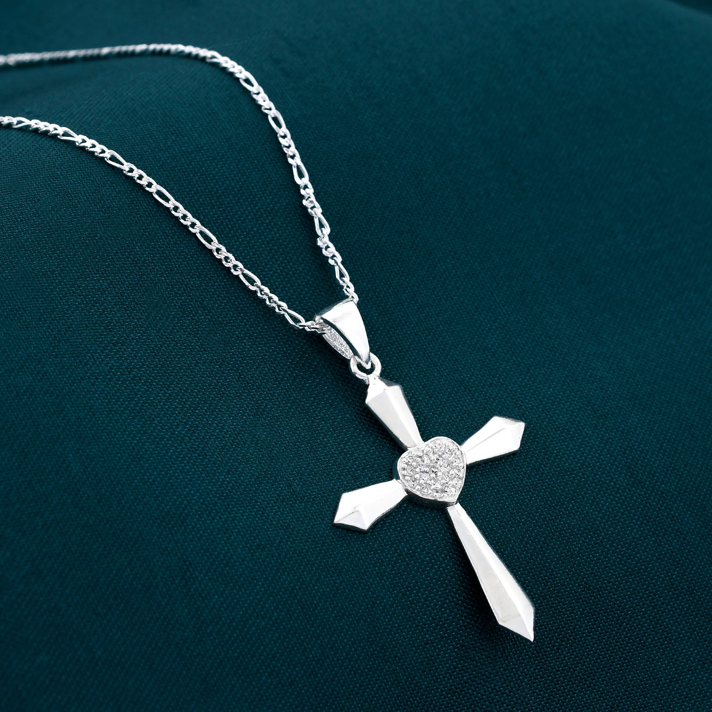 Cross Diamond 925 Sterling Silver Pendant
