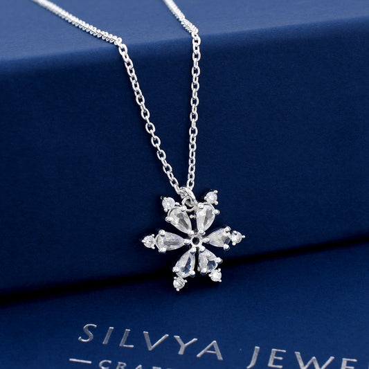 Snowflake Deisgn 925 Sterling Silver Pendant