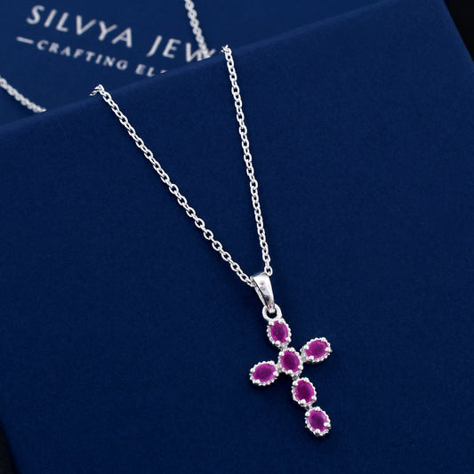 Genuine Cross Diamond 925 Sterling Silver Pendant