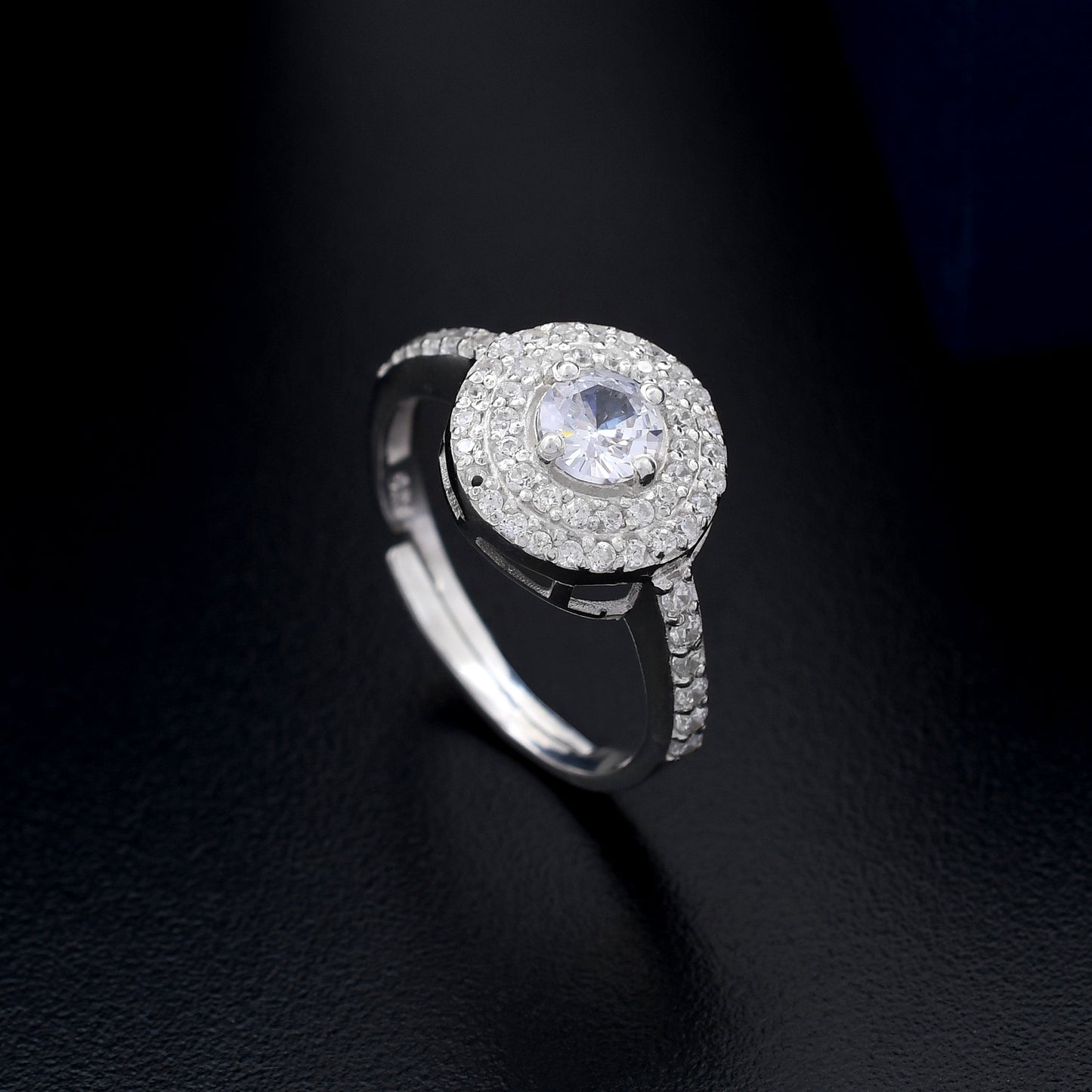 Classic Zircon Diamond 925 Sterling Silver Ring