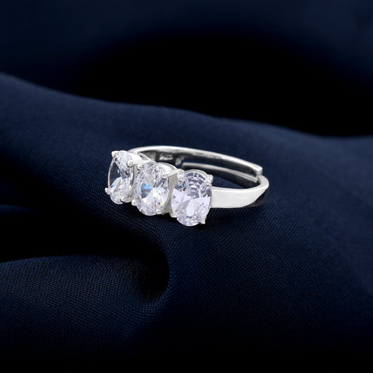 Classic Stone Design 925 Sterling Silver Ring