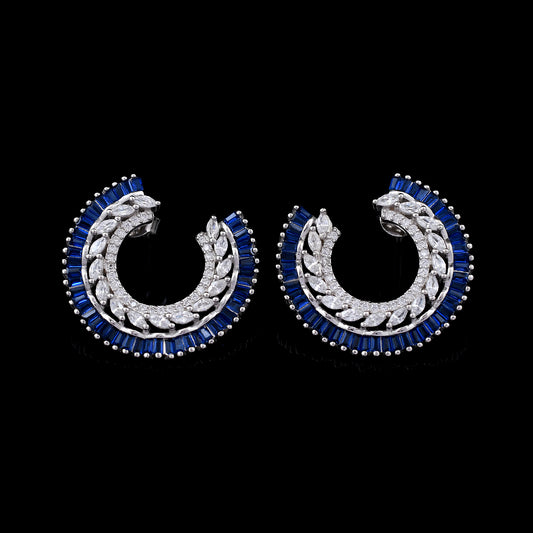 Tanzanite Diamond 925 Sterling Silver Earring