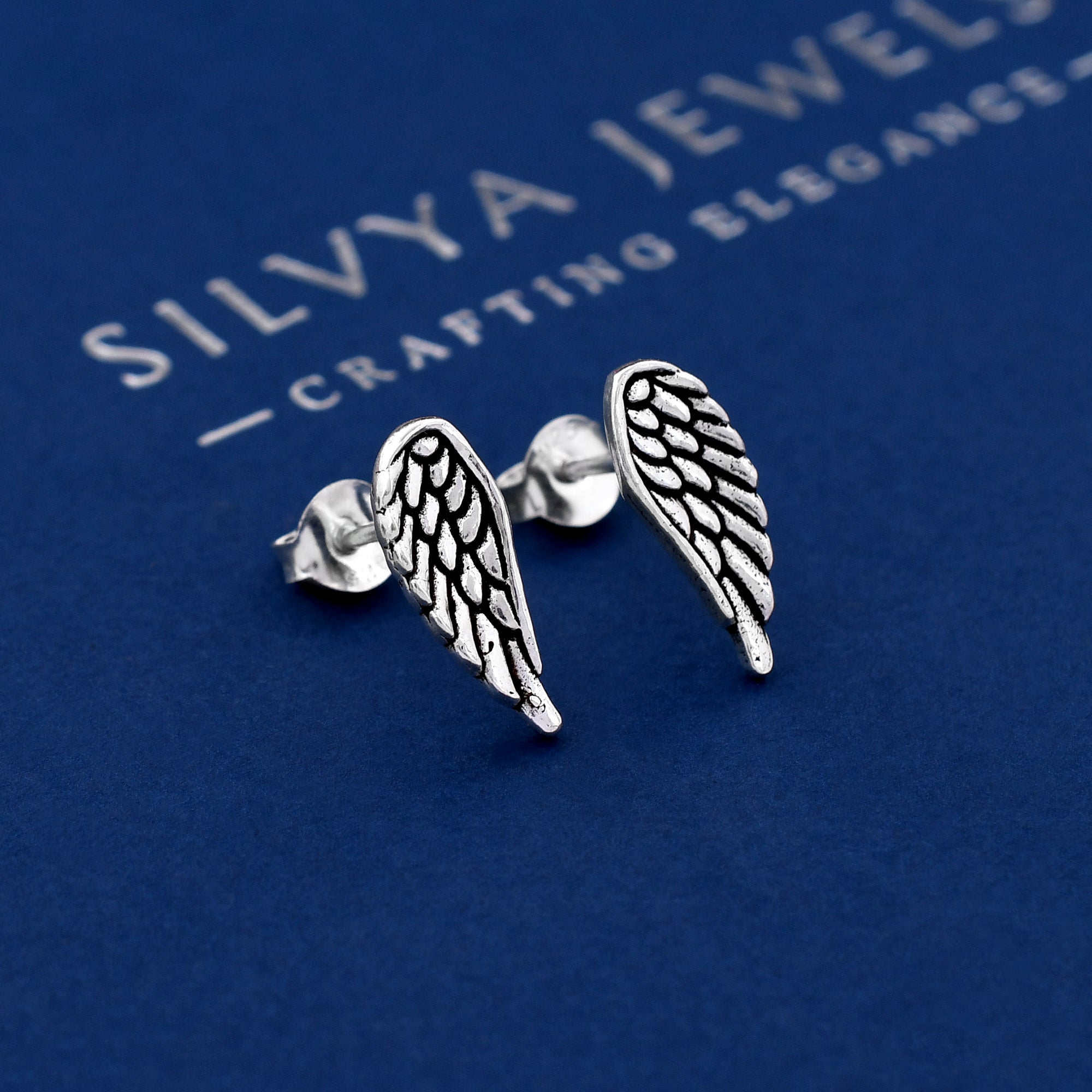 Angel Wing 925 Sterling Silver Studs