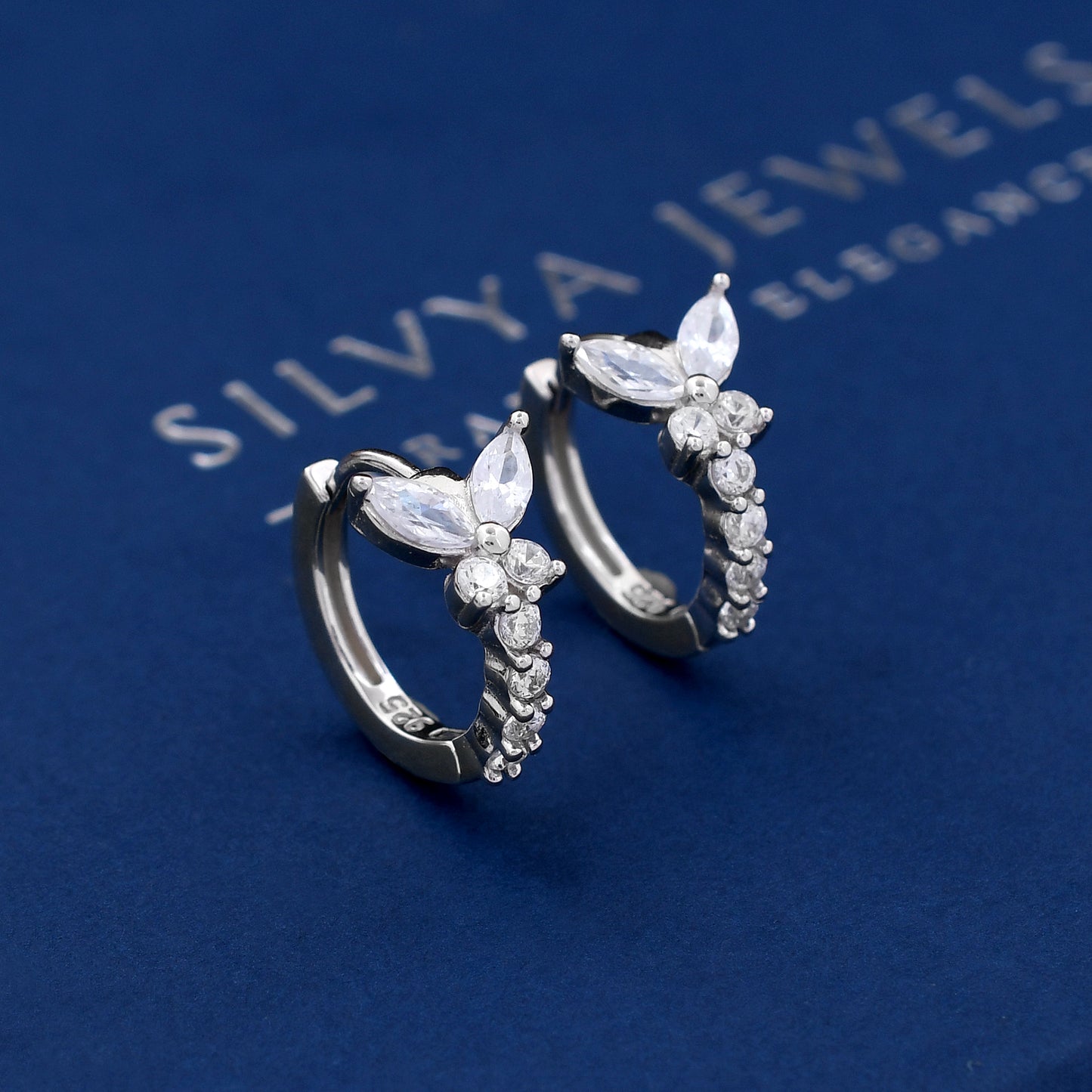 Crystal Rose 925 Sterling Silver Earring