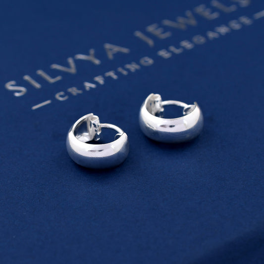 Round Plain 925 Sterling Silver Earring