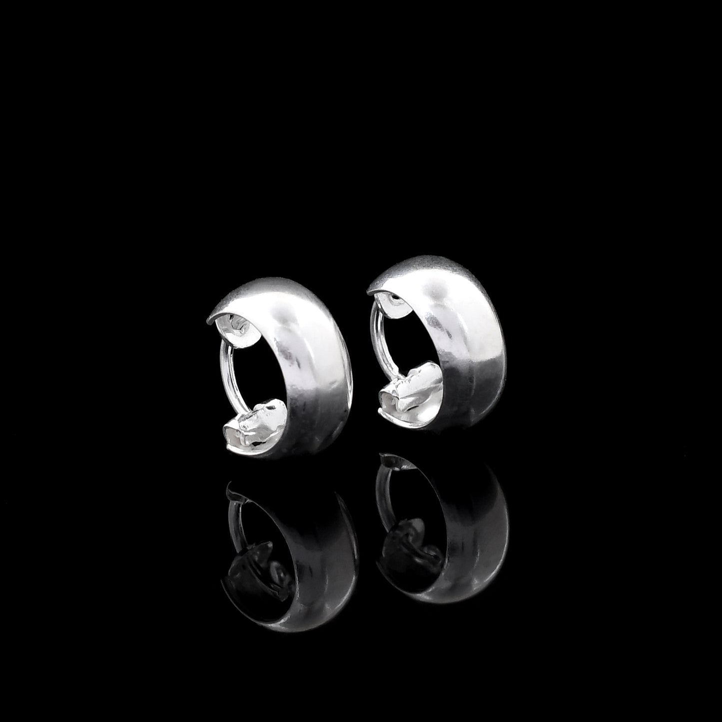 Round Plain 925 Sterling Silver Earring