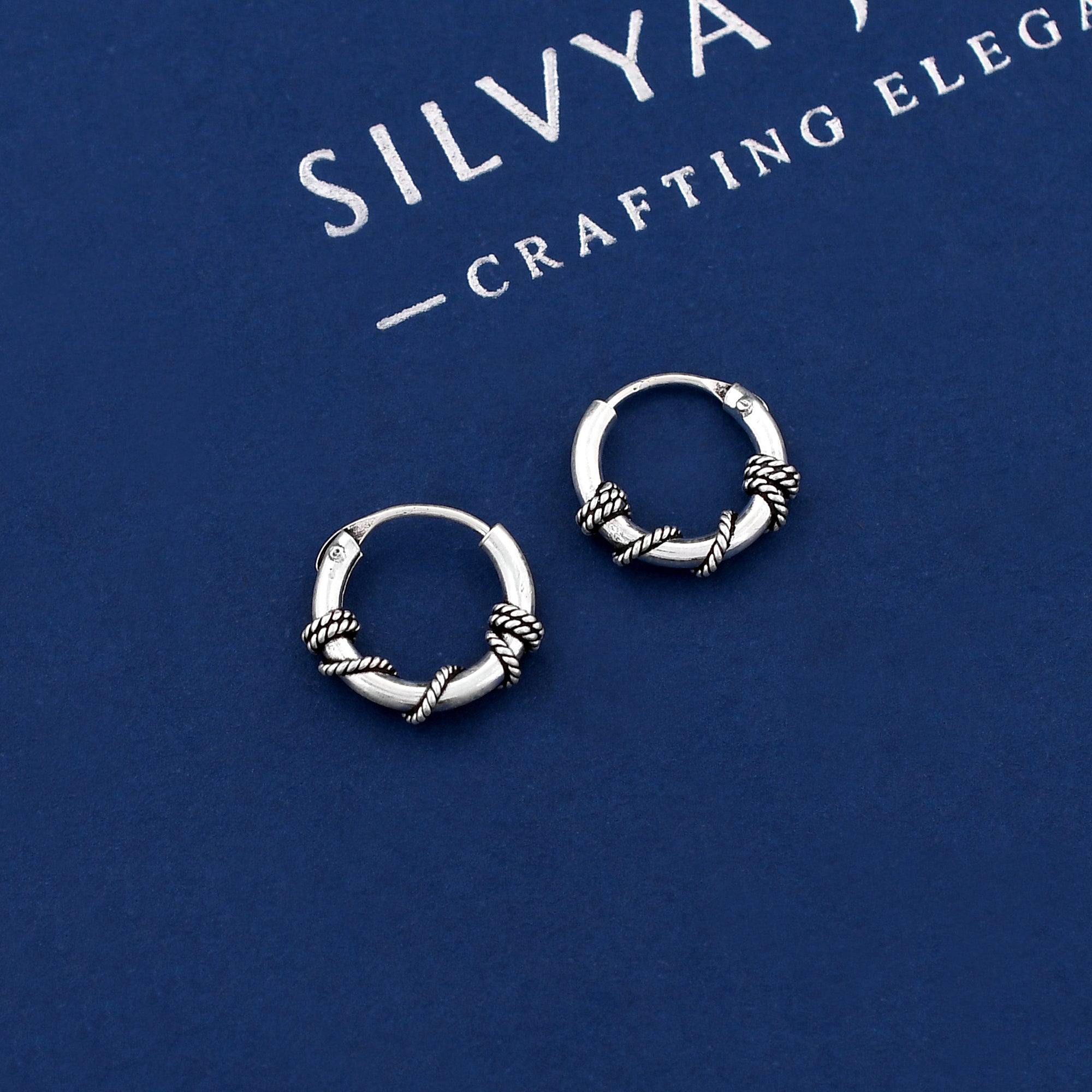 925 Sterling Silver Bali Hoop Earring