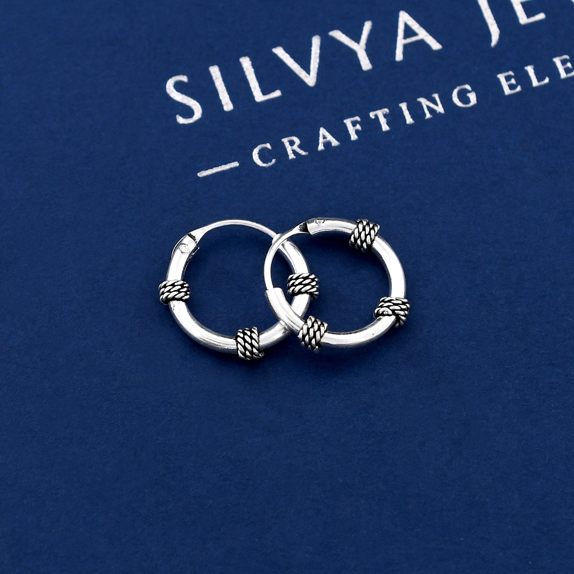 Oxidized Bali 925 Sterling Silver Earring